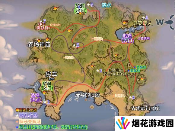 露玛岛地图坐标总汇   全区域宝箱