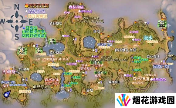 露玛岛地图坐标总汇   全区域宝箱